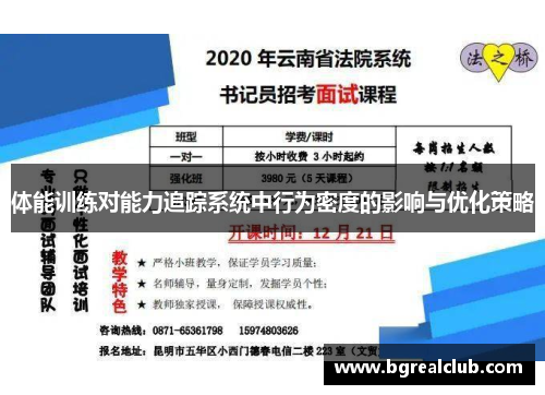 体能训练对能力追踪系统中行为密度的影响与优化策略
